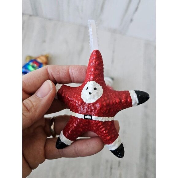 Star Angel snowman Santa ornament starfish Xmas tree set - Picture 10 of 11